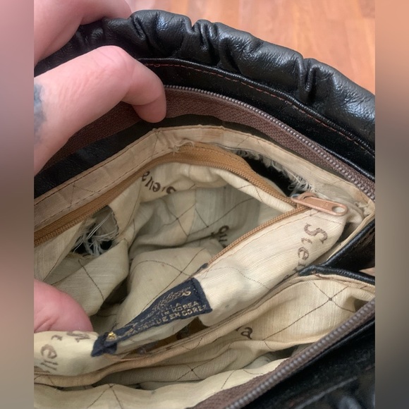 Vintage COMTESSE Black Leather Kiss-Lock Frame Bag - Picture 4 of 8